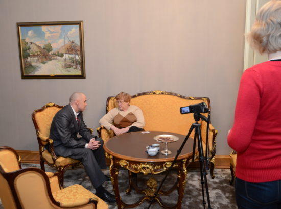 Riigikogu esimees Ene Ergma andis intervjuu Hromadske TV-le
